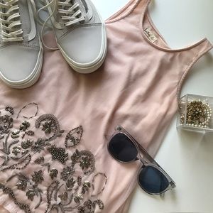 Embellished mesh cami
