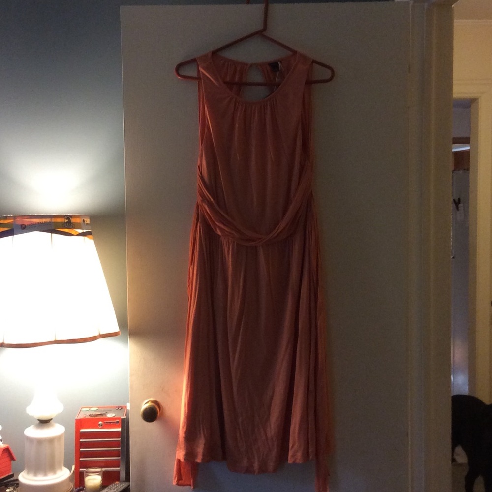 NWT coral colored open-back dress