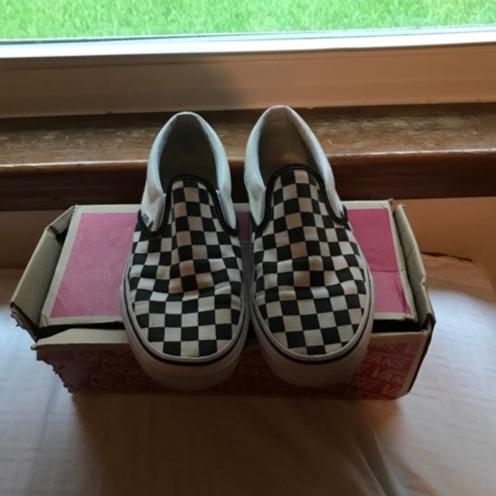 Checkered Slip On Vans