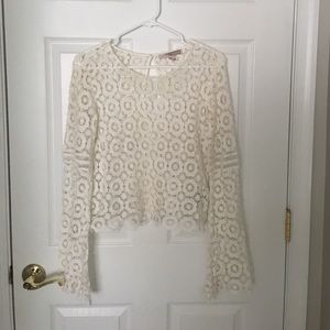 Cream Lace Top