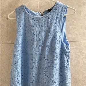 Baby blue lace tank
