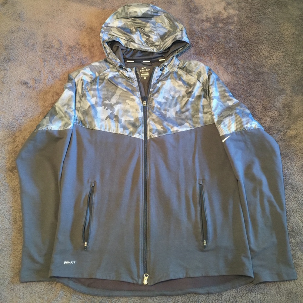Nike dri-fit zip up running hoodie