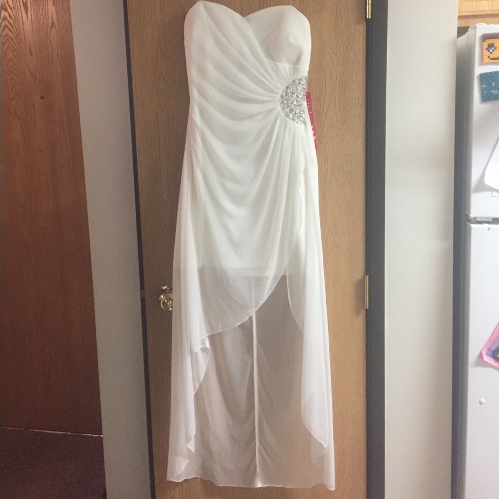 White Strapless Dress