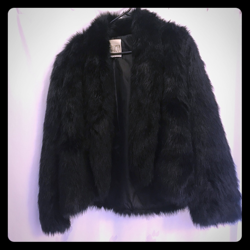 faux fur black BB Dakota coat