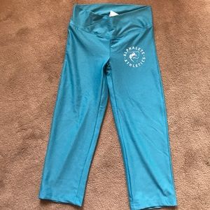 Shiny baby blue alphalete leggings