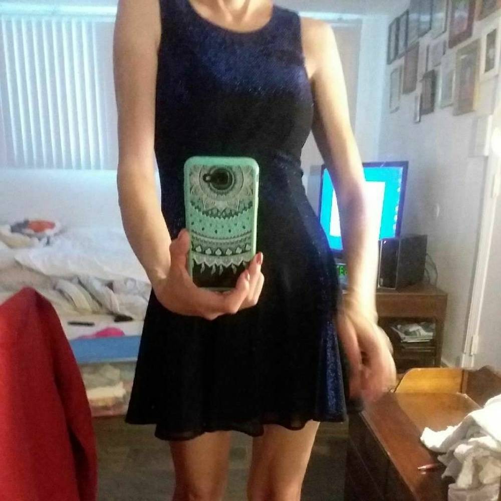 Blue lady dress