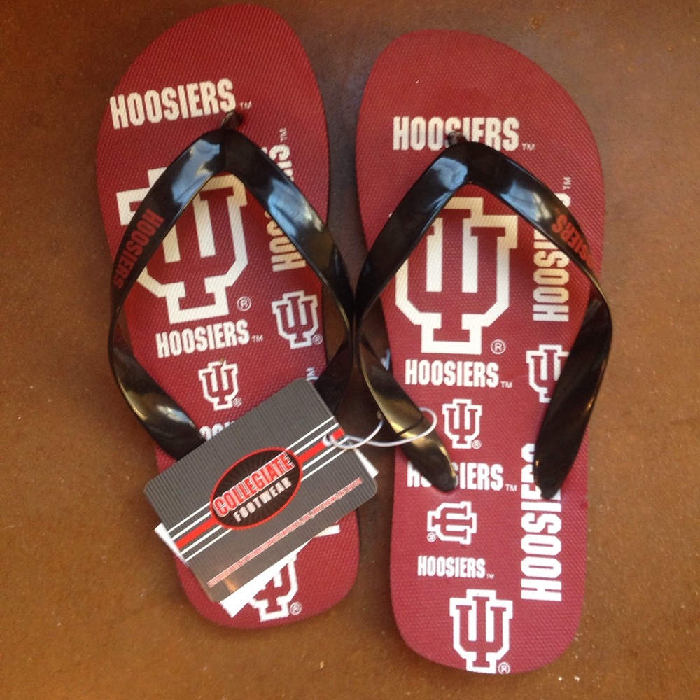 Indiana university collegiate flip flops