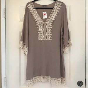 3/4 sleeve shift dress