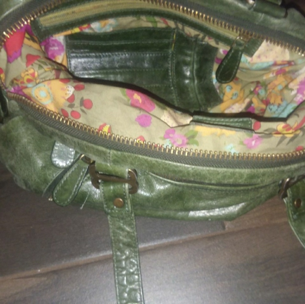 Grean leather lady purses