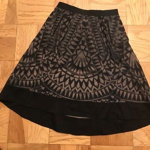 Skirt with shorts inside and nude lining