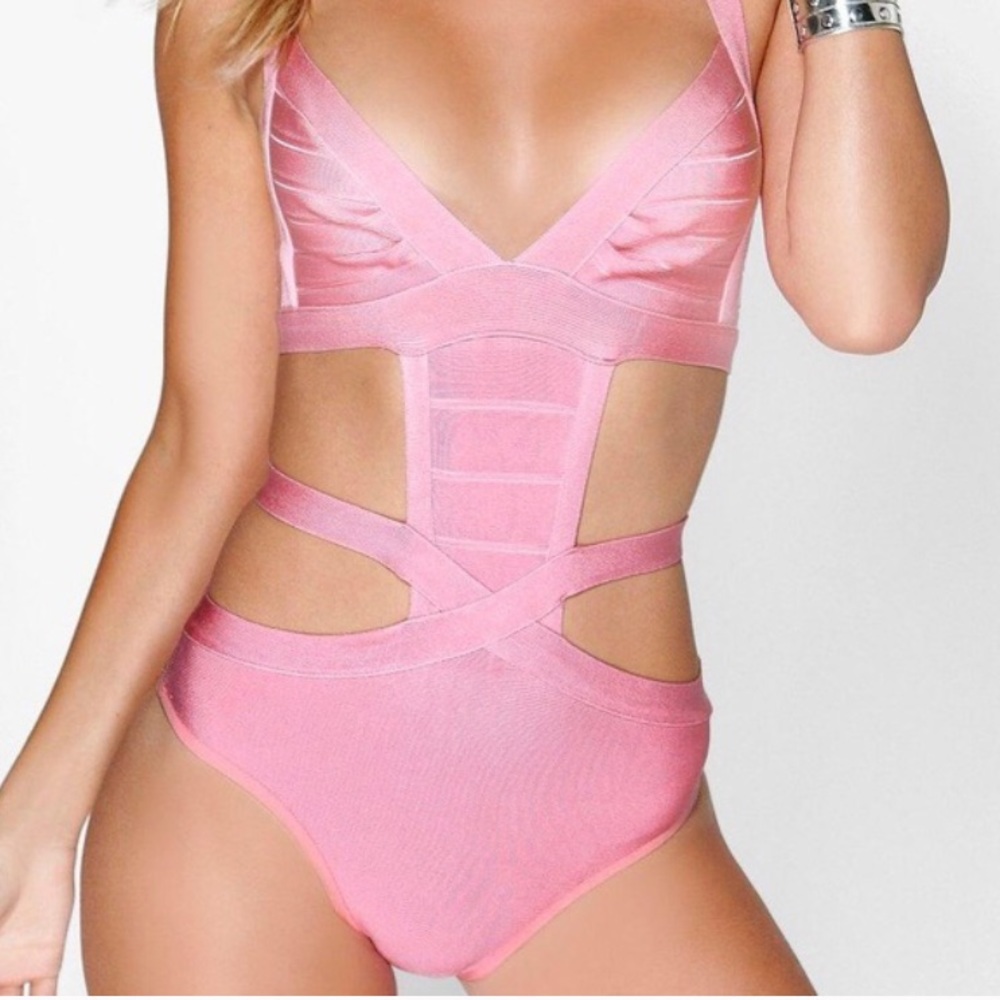 Pink Bandage Monokini