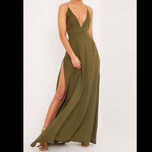 Pretty little thing slit maxi dress