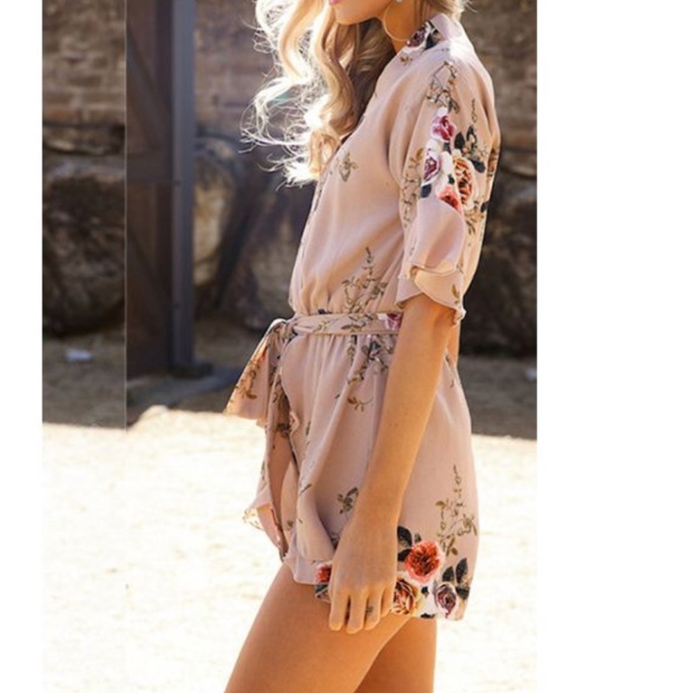 Celeste Chiffon Floral Playsuit💐 Sale 1 Left - Picture 2 of 8