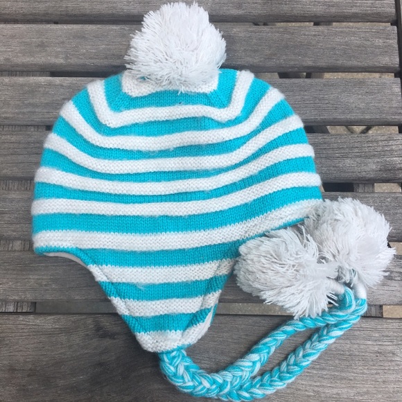 ⚡️SALE⚡️Koppën Blue and White Pom Pom Hat - Picture 1 of 3