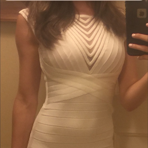 XS Herve leger White dress - Picture 2 of 4