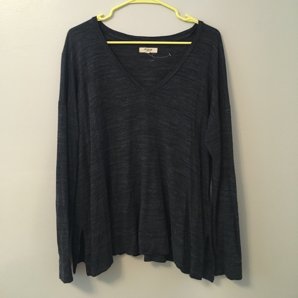 Flowing Navy Long-sleeve