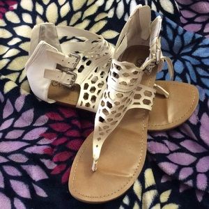 Carlos Santana white sandals