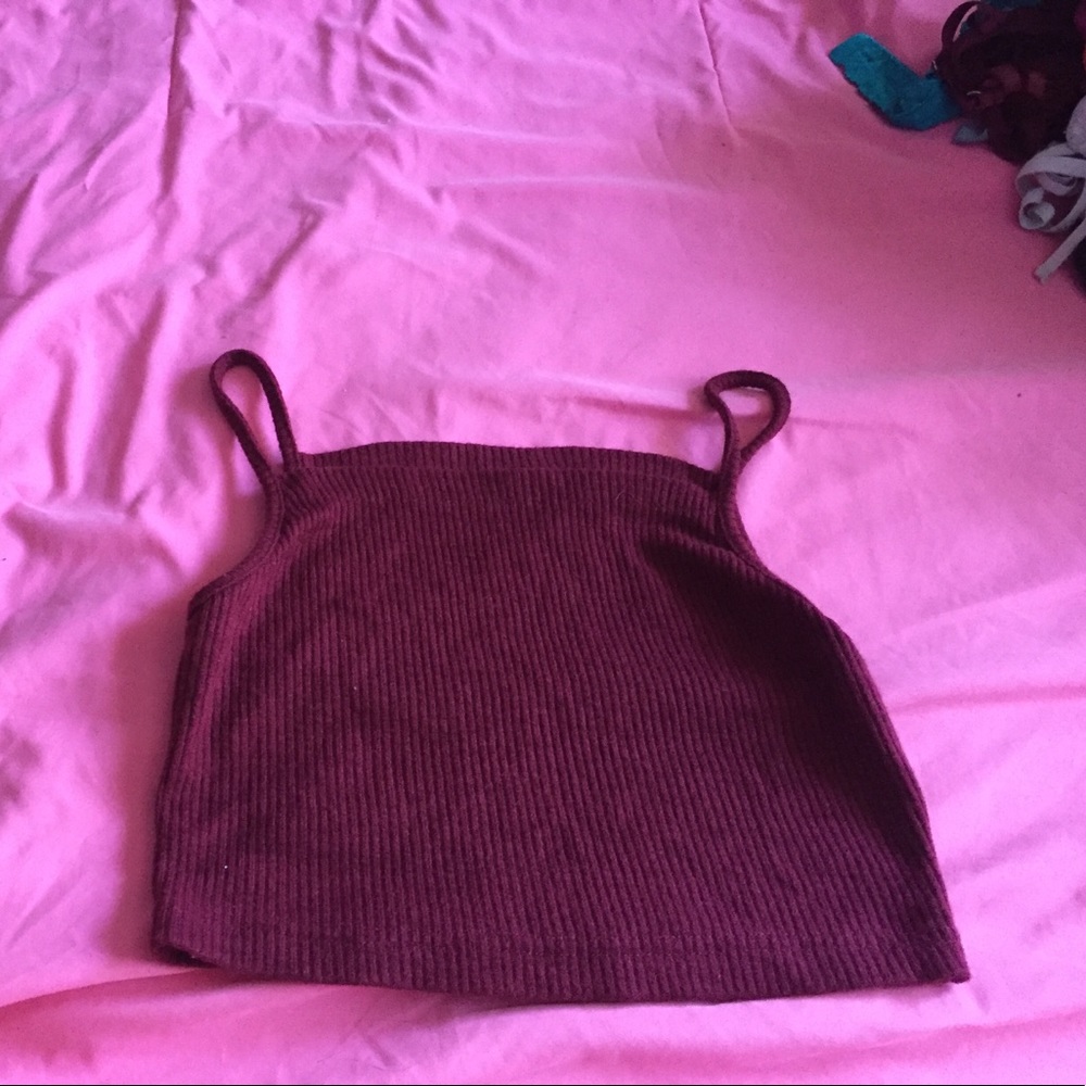 Maroon crop top