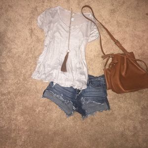 Metallic Silver Top ❤️