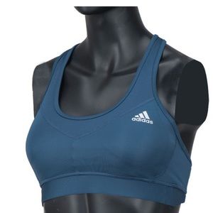 Adidas navy blue median support sports bra