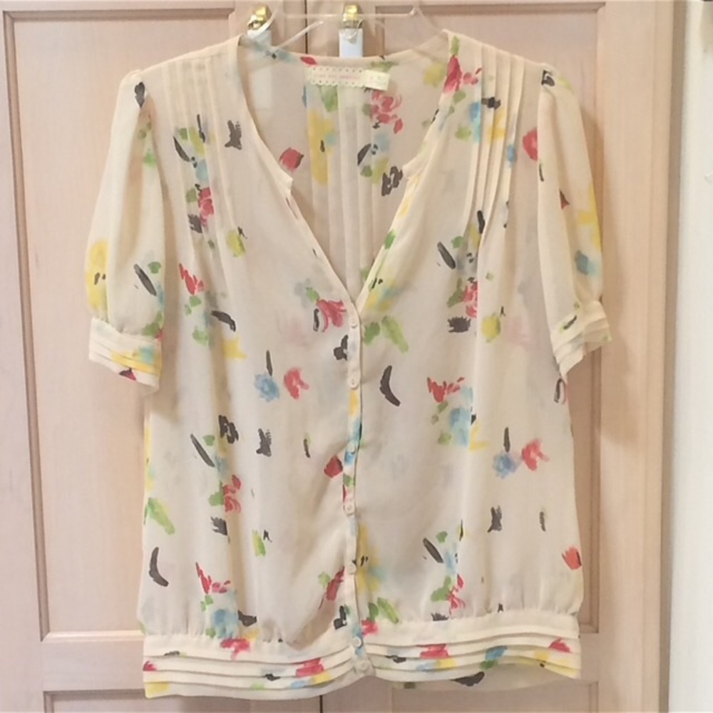 UO Pins & Needles Short-Sleeved Blouse