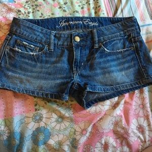 Denim booty shorts