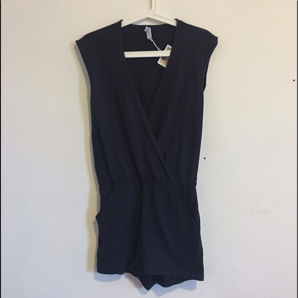 American Apparel Navy Romper
