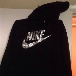 Silver and Black Nike Hoodie