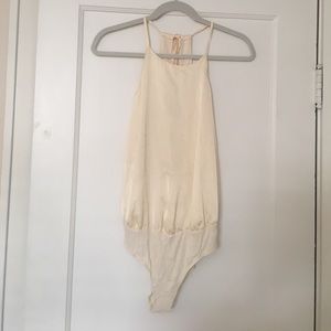Abercrombie & Fitch Satin Cream Body Suit, Size S