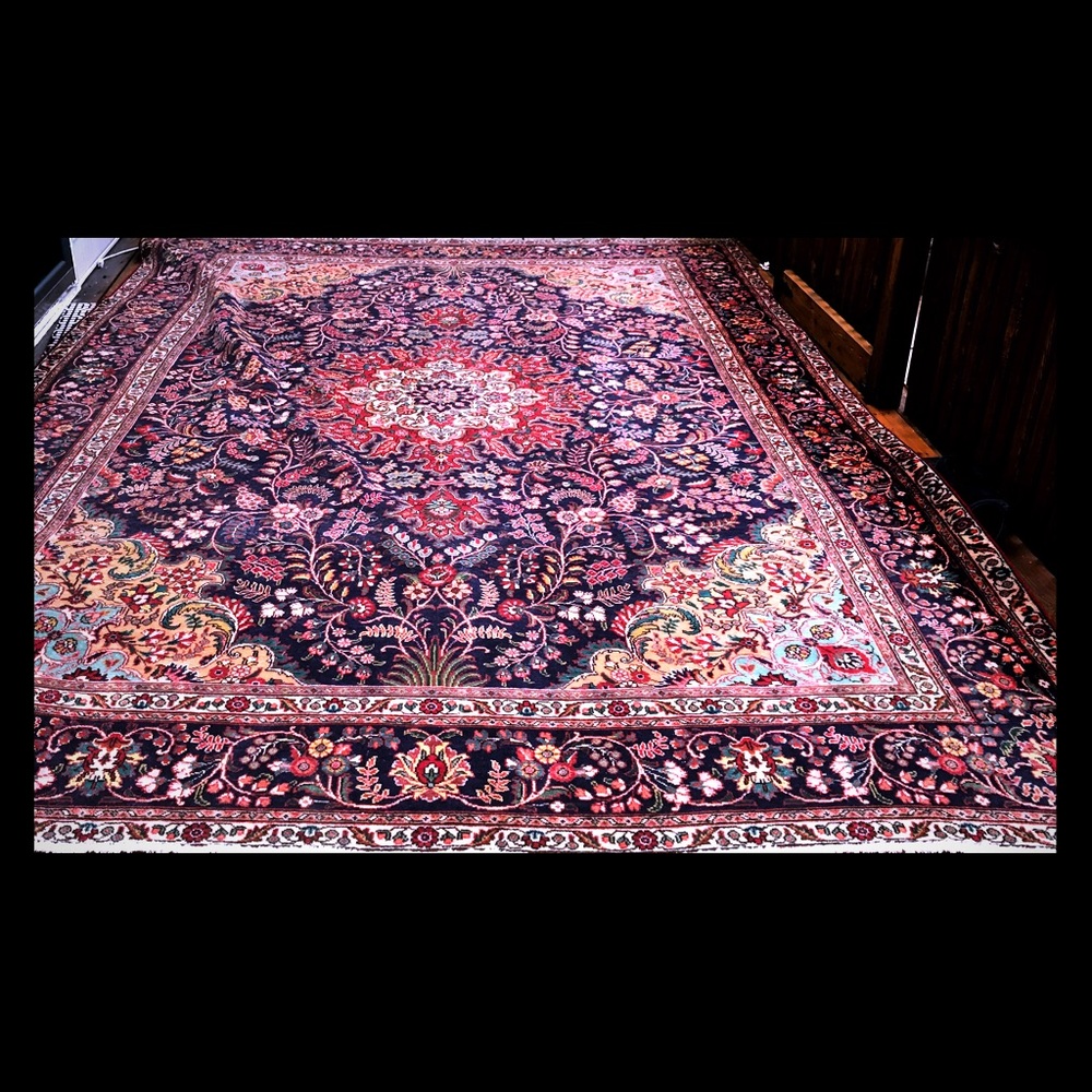 Antique Handwoven Tabriz Persian Rug