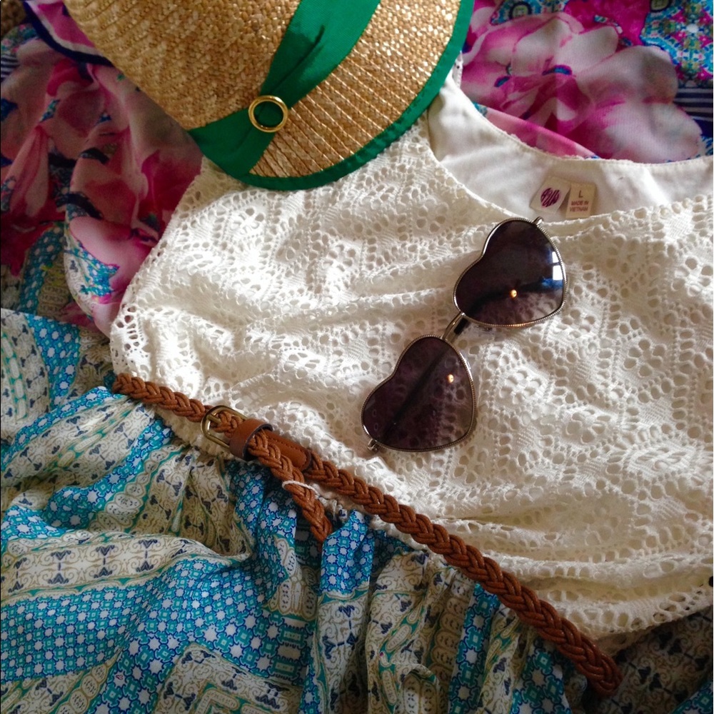 Boho Lace Floral Maxi