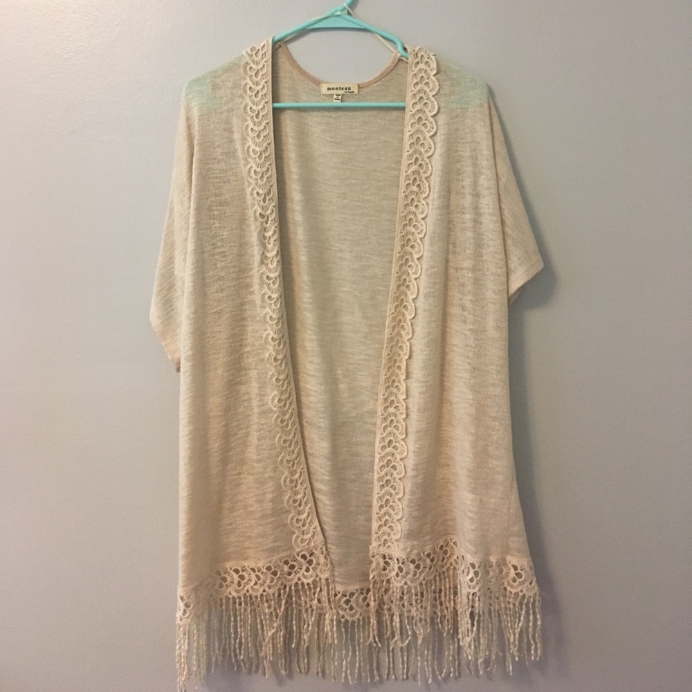 Cream Knit Kimono