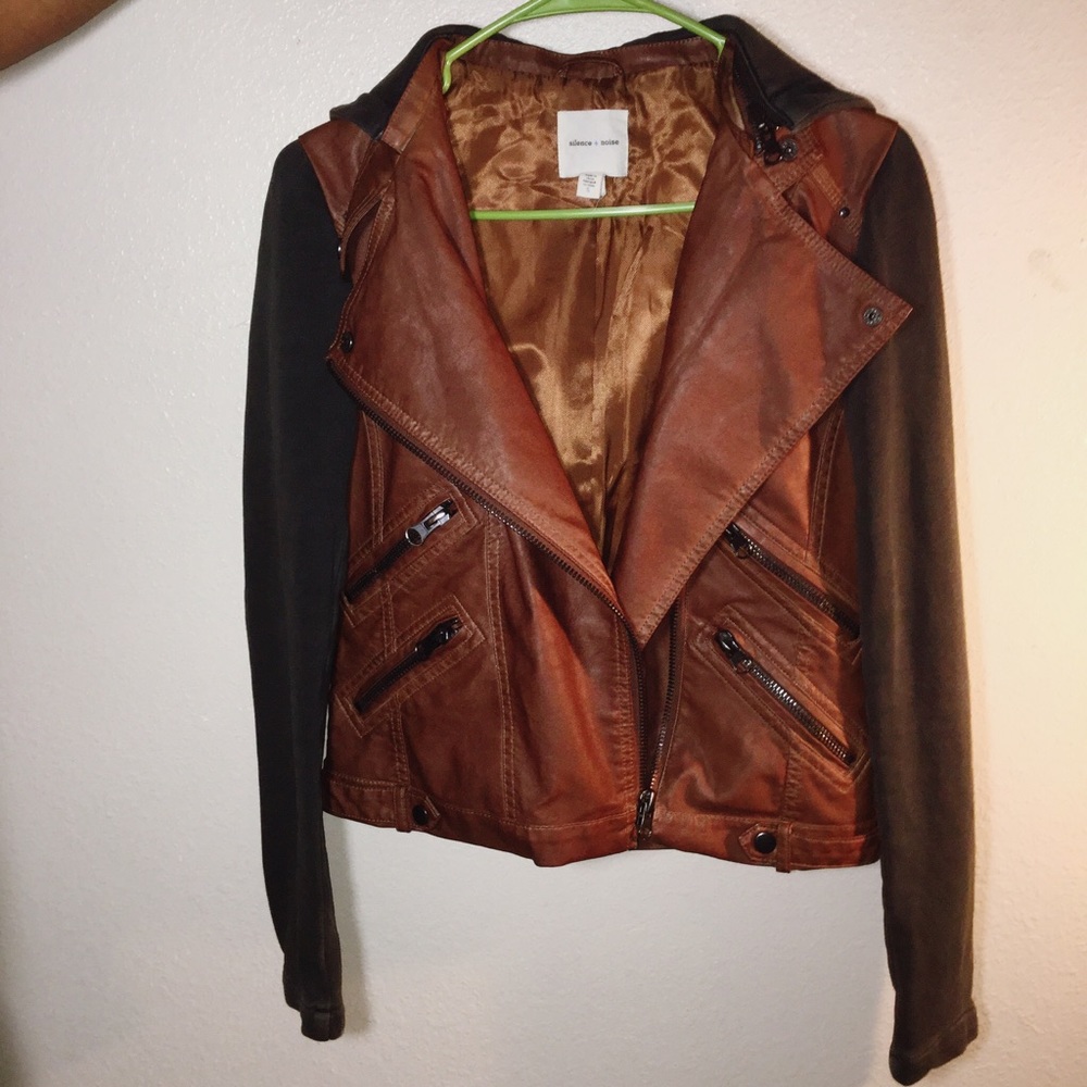 ✨🌟 Silence + Noise Vegan Leather Moto Jacket