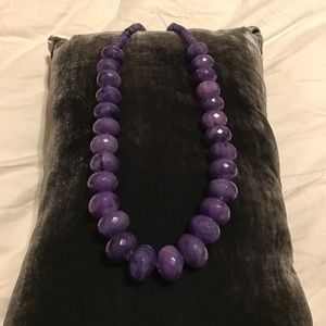 Purple stone necklace