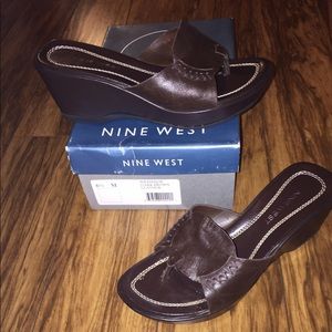 Nine West Brown Wedges