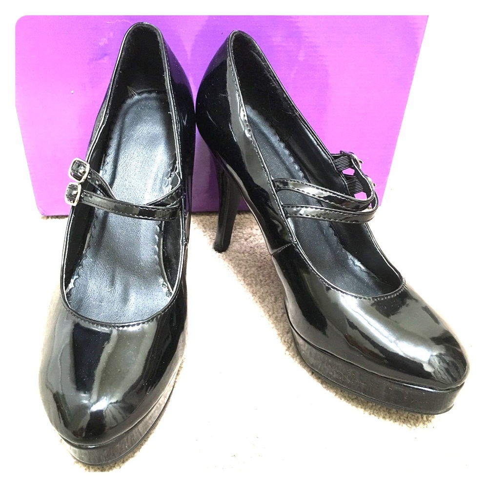 Black Platform Maryjanes
