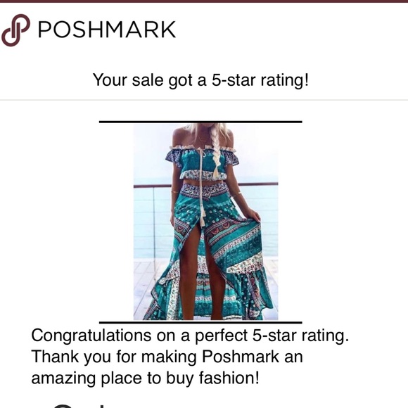 🌴Nora Teal Bohemian Off the Shoulder😎 Set 2 Left - Picture 6 of 8