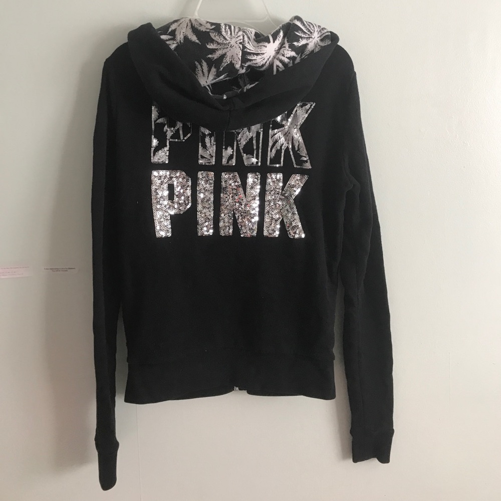 PINK sequin hoodie