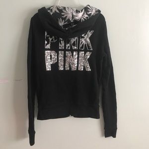 PINK sequin hoodie
