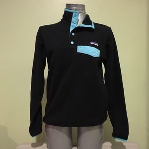 Patagonia Synchilla Snap Pullover Black&Turquoise