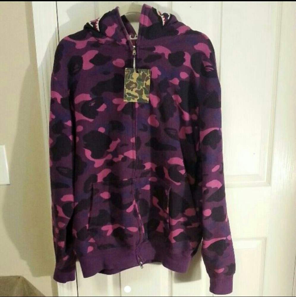 Purple Camo Bape Hoodie XXL