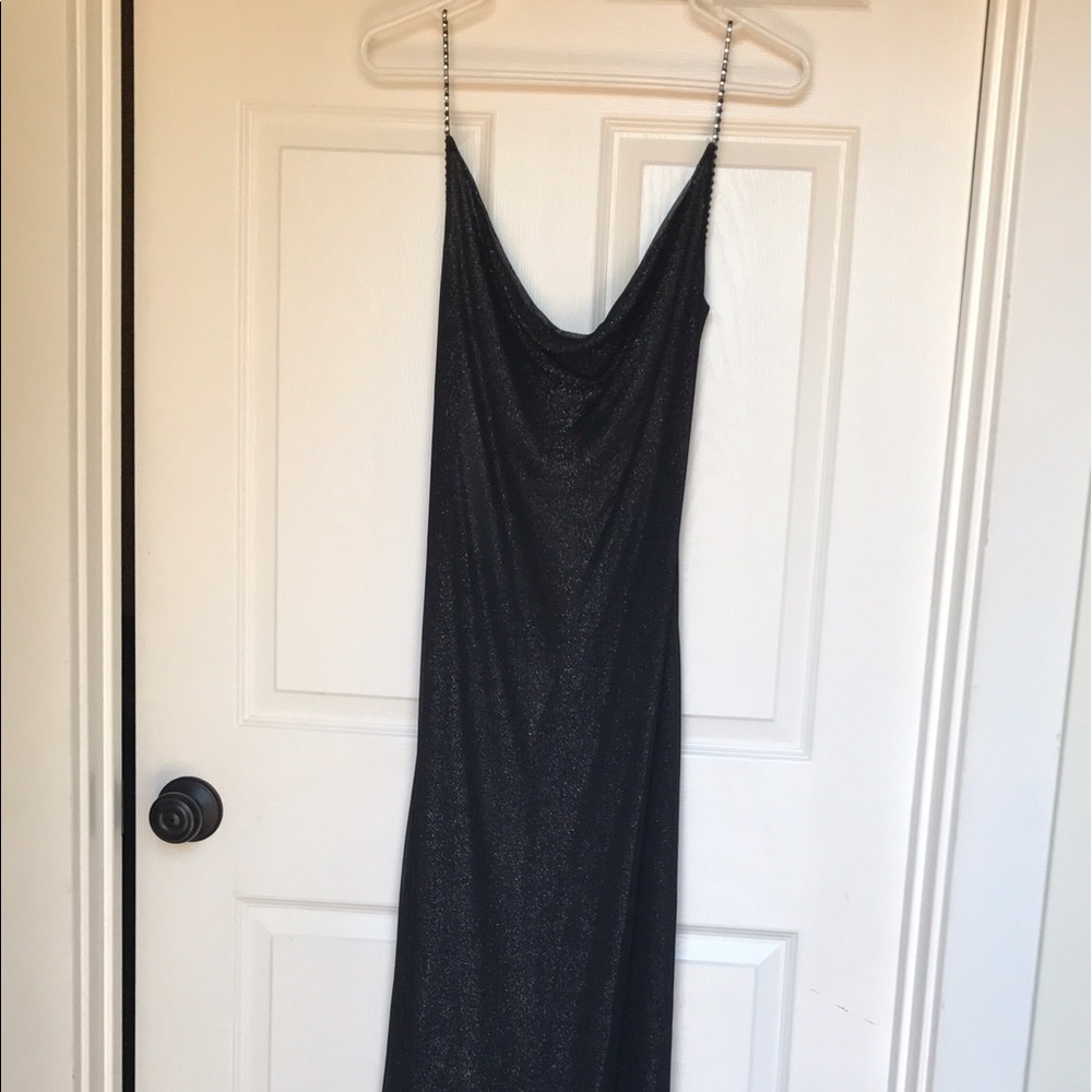 Black and silver shimmer dress