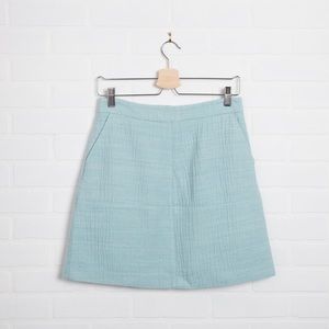 Zara Basic Blue Wool Skirt