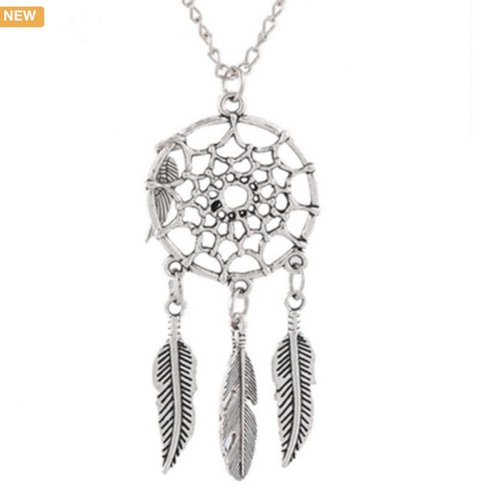Dream Catcher Chain Necklace Feather