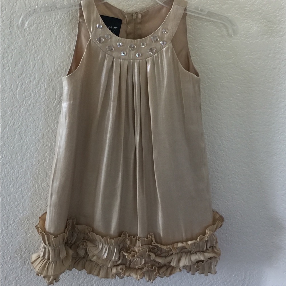 Biscotti girls gold dress