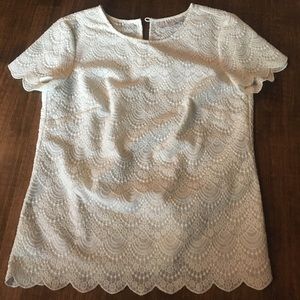 Loft scalloped shirt