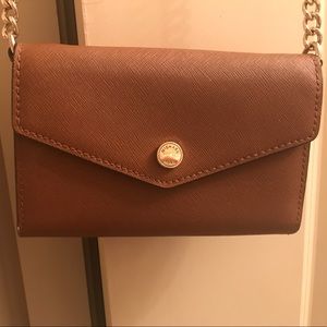 Michael Kora tan leather cross body