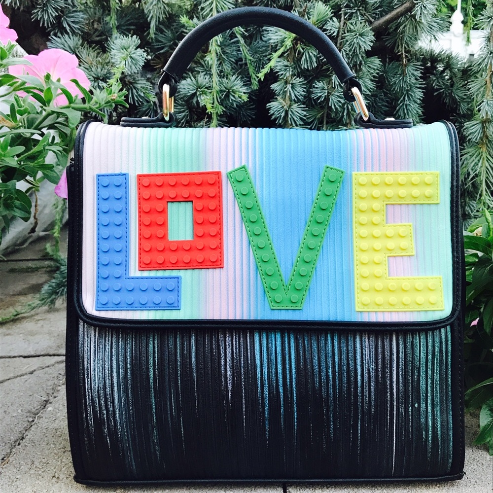 Black Love Satchel Bag