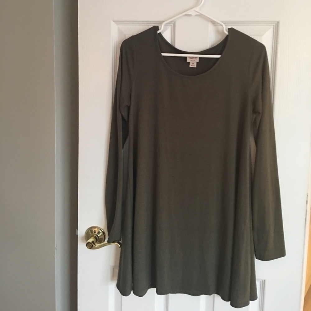 Olive Green A-Line Dress