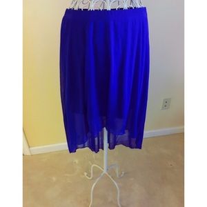 Royal Blue High/Low Skirt